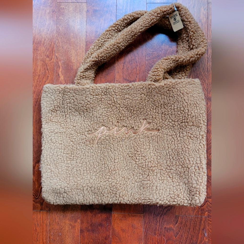 PINK Victoria Secret fuzzy tote bag